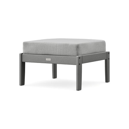 POLYWOOD Cottage Deep Seating Ottoman in Slate Grey / Granite