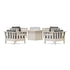 POLYWOOD Acadia 5-Piece Deep Seating Set with Fire Pit Table in Sand