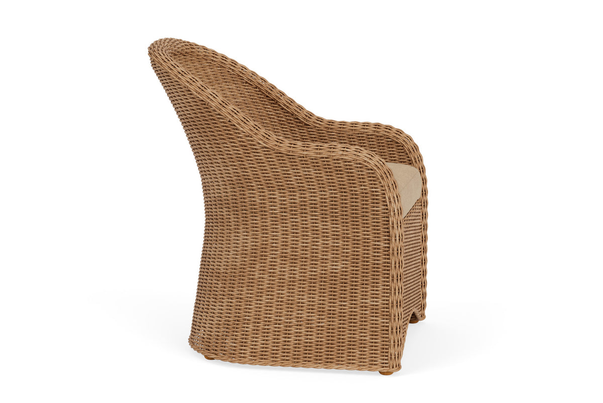 Lloyd Flanders Tobago Dining Armchair with Hayden Sand fabric, view 4