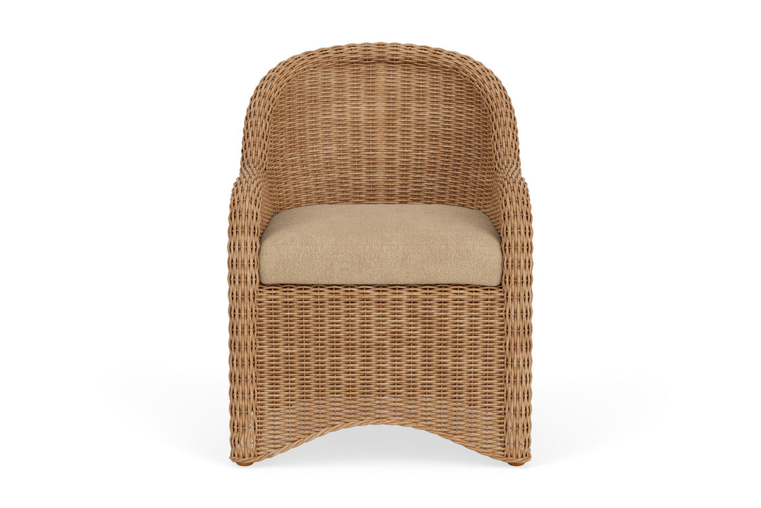 Lloyd Flanders Tobago Dining Armchair with Hayden Sand fabric