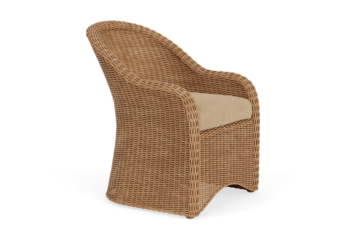 Lloyd Flanders Tobago Dining Armchair with Hayden Sand fabric, view 3