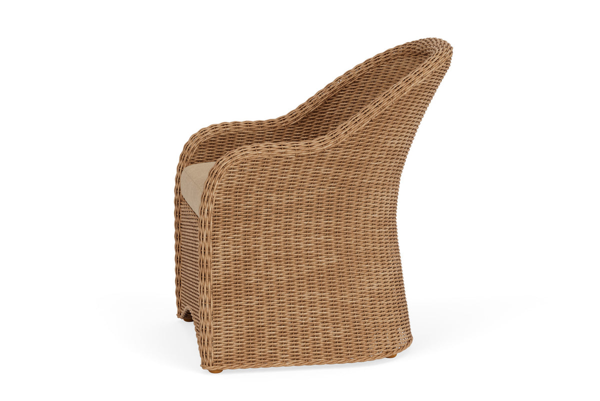 Lloyd Flanders Tobago Dining Armchair with Hayden Sand fabric, view 9