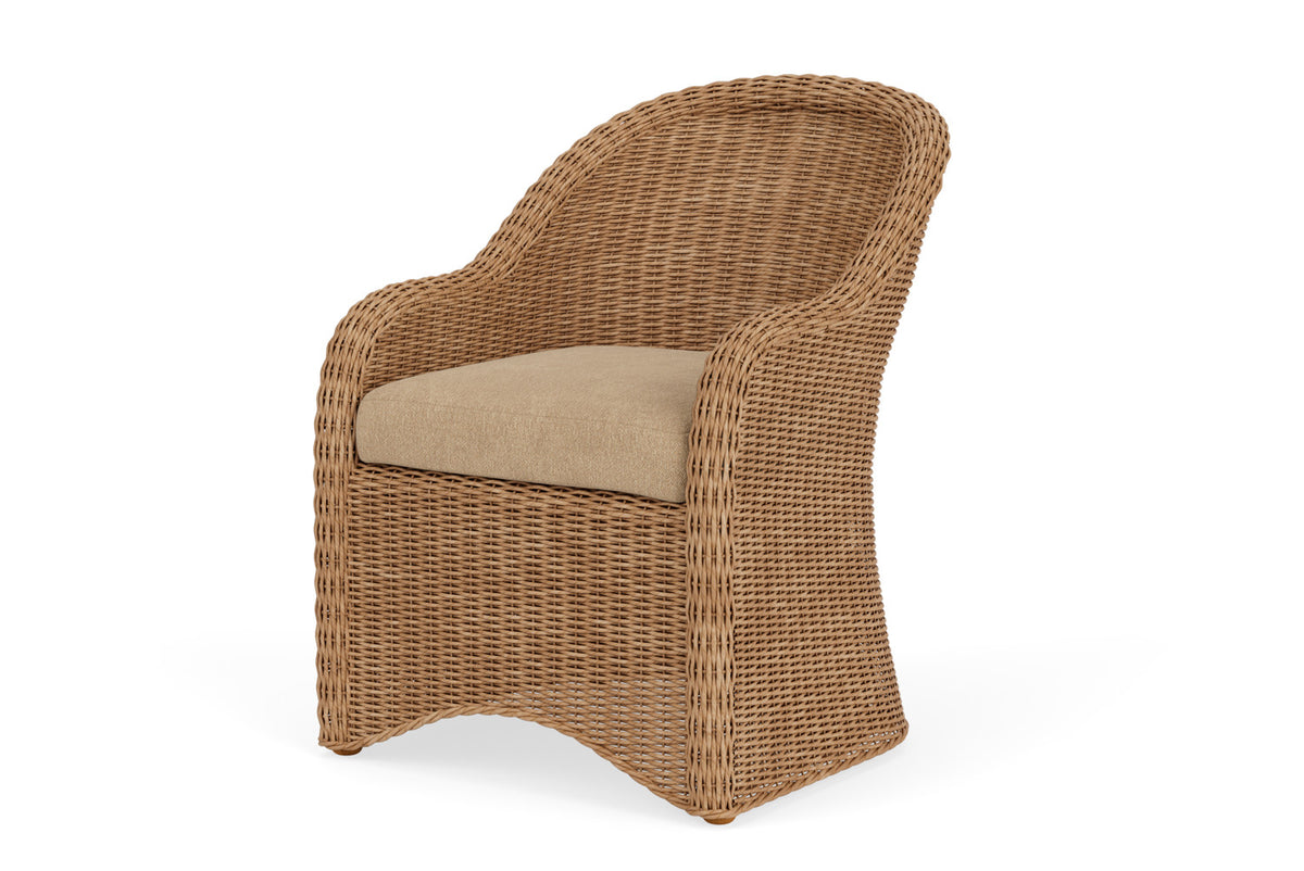Lloyd Flanders Tobago Dining Armchair with Hayden Sand fabric, view 10