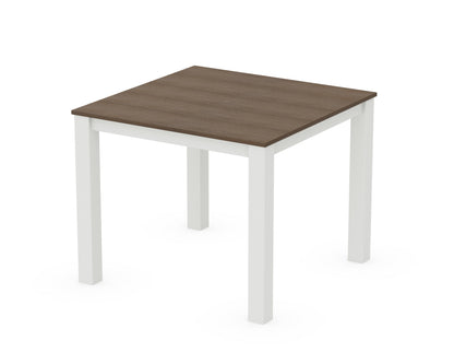 POLYWOOD Parsons 38" X 38" Dining Table in White / Kona