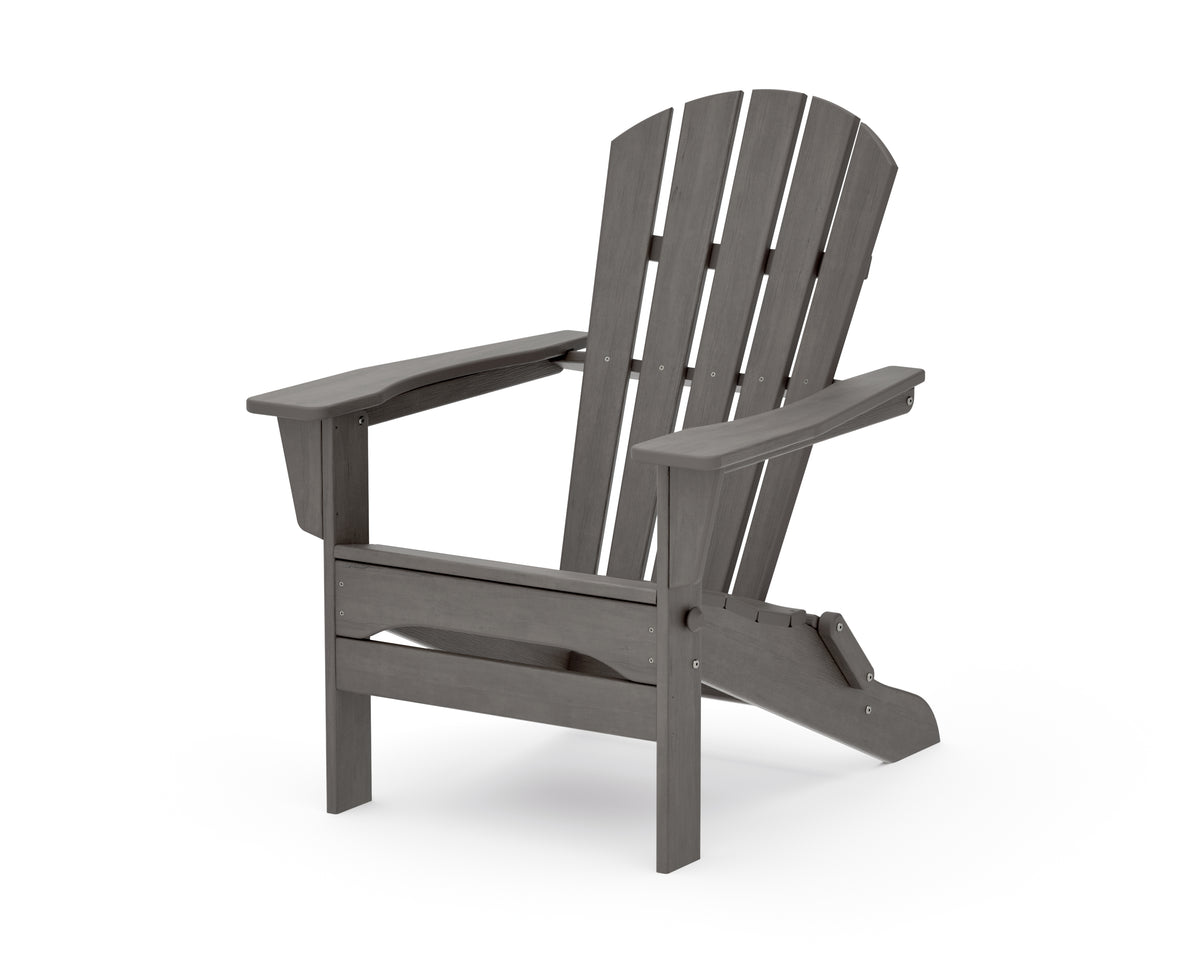 POLYWOOD Palm Coast Folding Adirondack in Driftwood