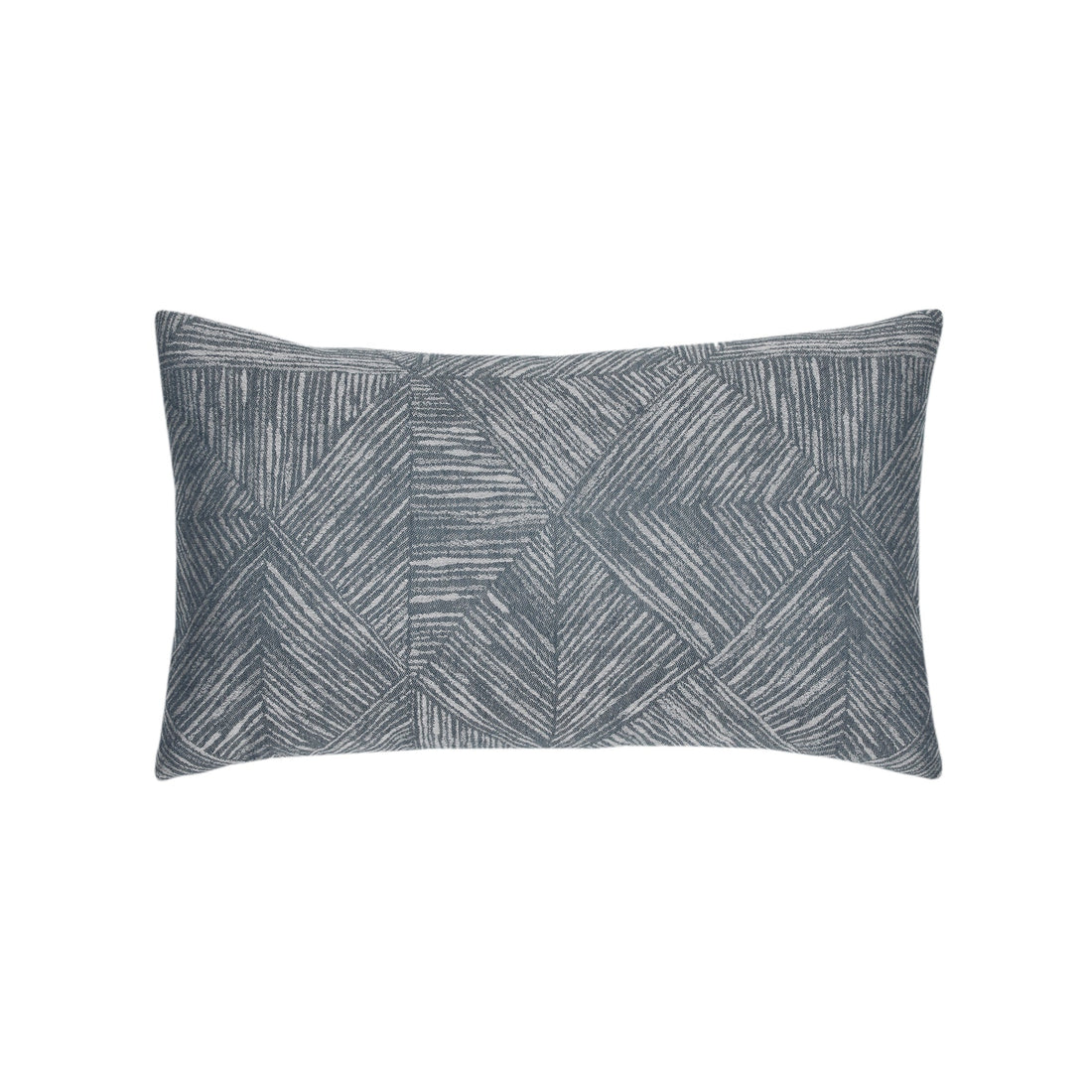 Elaine Smith Reimagine Denim outdoor pillow, blue