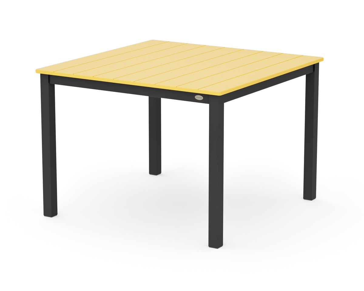 POLYWOOD Main Street 42 x 42 Dining Table in Black / Lemon