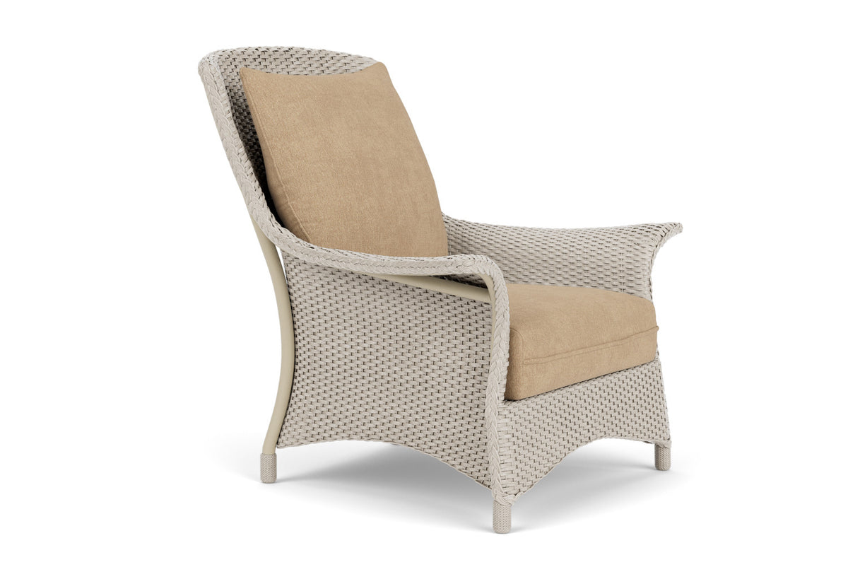 Lloyd Flanders Mandalay Lounge Chair in Linen with Hayden Sand fabric, view 3