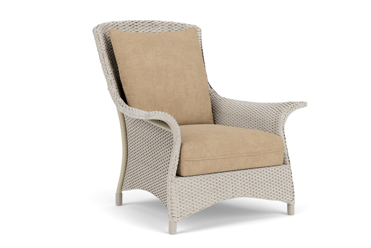 Lloyd Flanders Mandalay Lounge Chair in Linen with Hayden Sand fabric, view 2
