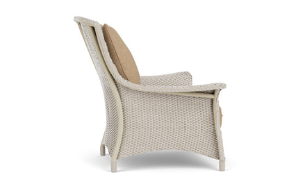 Lloyd Flanders Mandalay Lounge Chair in Linen with Hayden Sand fabric, view 5