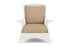 Lloyd Flanders Mandalay Lounge Chair in White with Hayden Sand fabric