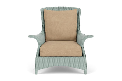 Lloyd Flanders Mandalay Lounge Chair in Sea Glass with Hayden Sand fabric