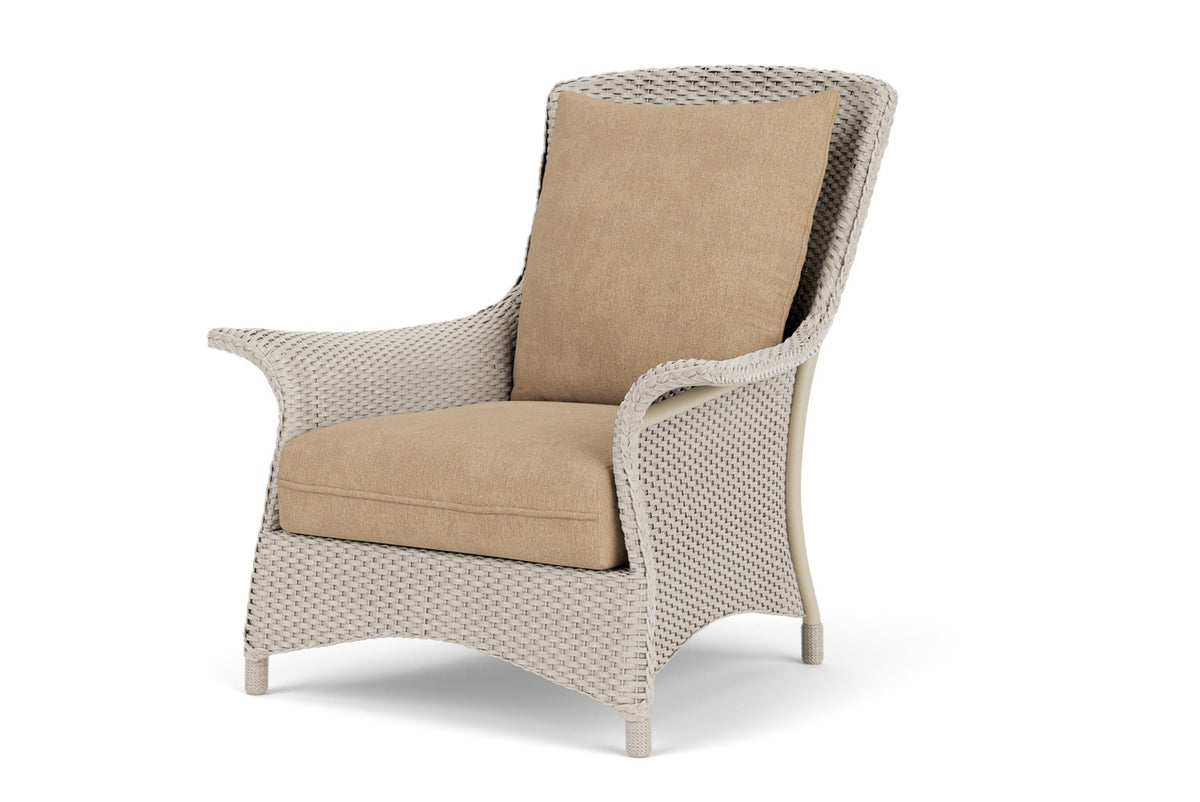 Lloyd Flanders Mandalay Lounge Chair in Linen with Hayden Sand fabric, view 10