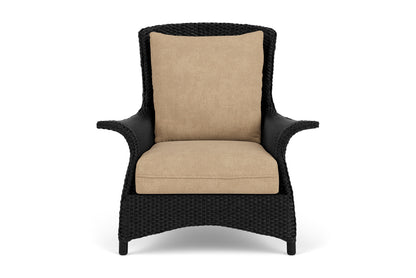 Lloyd Flanders Mandalay Lounge Chair in Ebony with Hayden Sand fabric