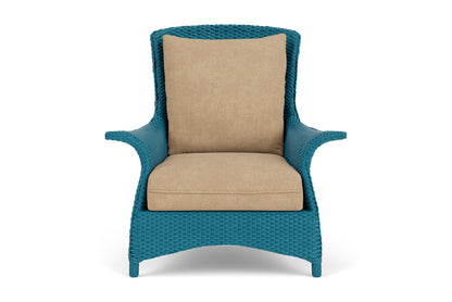 Lloyd Flanders Mandalay Lounge Chair in Peacock with Hayden Sand fabric