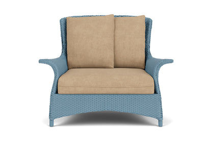 Lloyd Flanders Mandalay Chair and a Half in Stillwater with Hayden Sand fabric