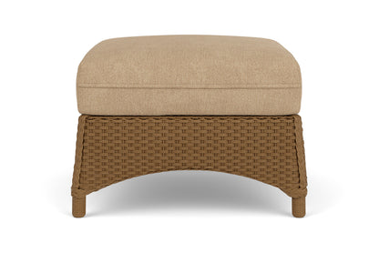 Lloyd Flanders Mandalay Ottoman in Hickory with Hayden Sand fabric