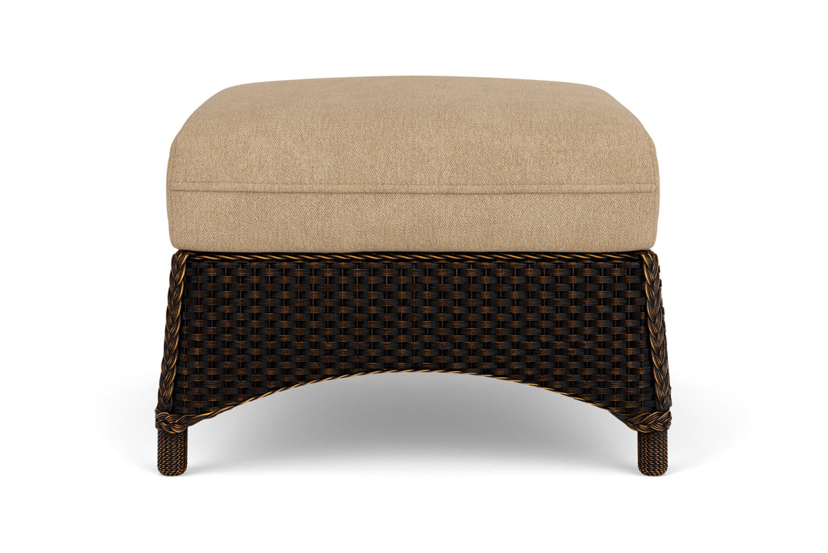 Lloyd Flanders Mandalay Ottoman in Mink with Hayden Sand fabric