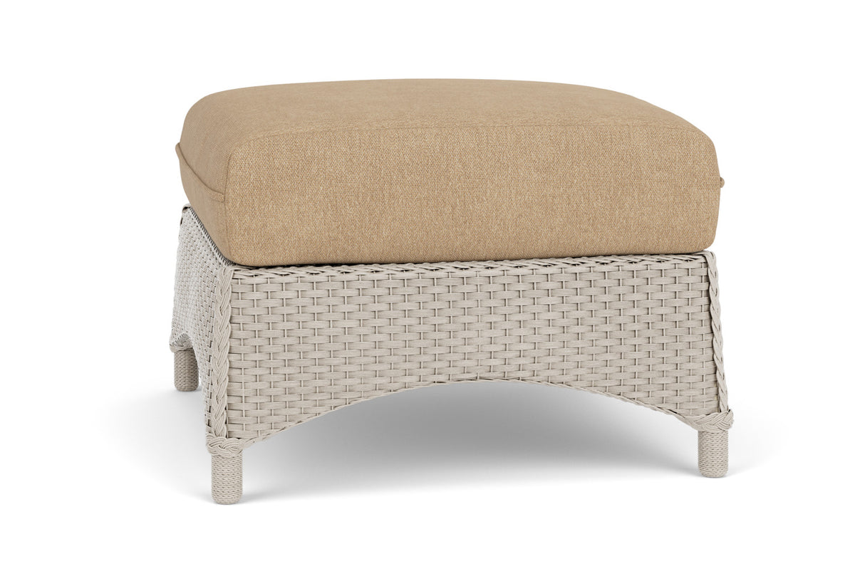 Lloyd Flanders Mandalay Ottoman in Linen with Hayden Sand fabric, view 5