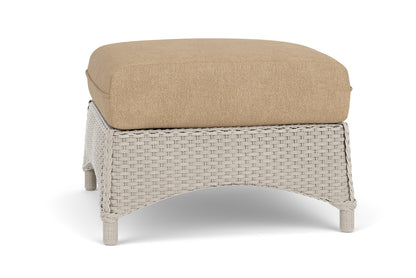 Lloyd Flanders Mandalay Ottoman in Linen with Hayden Sand fabric, view 5