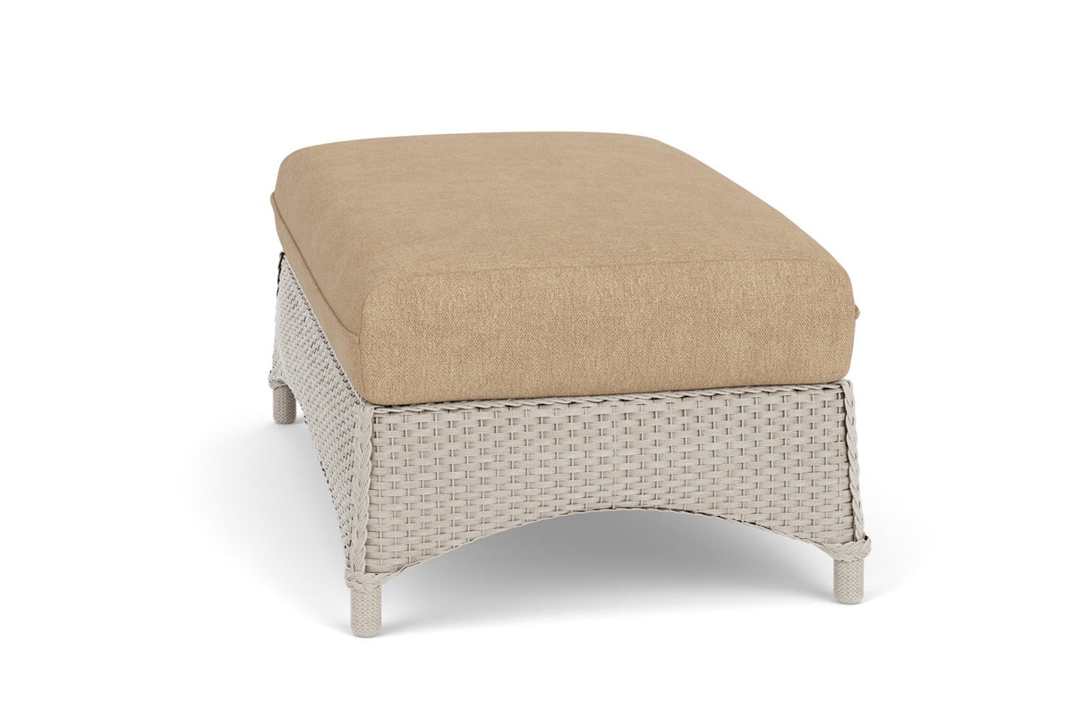 Lloyd Flanders Mandalay Large Ottoman in Linen with Hayden Sand fabric, view 9