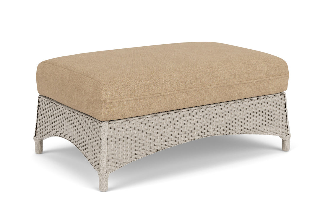 Lloyd Flanders Mandalay Large Ottoman in Linen with Hayden Sand fabric, view 2
