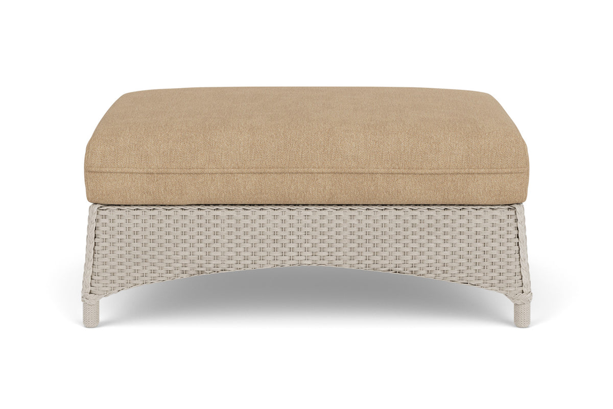 Lloyd Flanders Mandalay Large Ottoman in Linen with Hayden Sand fabric