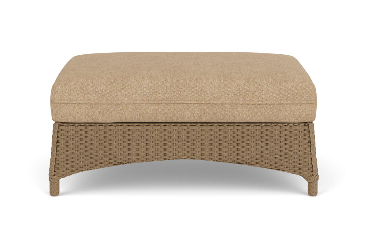 Lloyd Flanders Mandalay Large Ottoman in Fawn with Hayden Sand fabric