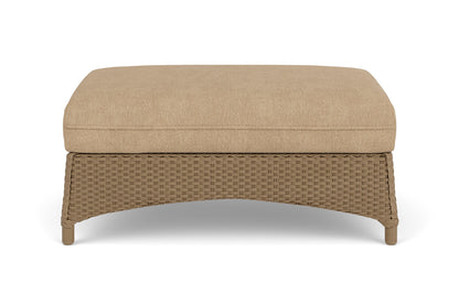 Lloyd Flanders Mandalay Large Ottoman in Fawn with Hayden Sand fabric