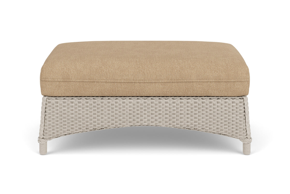 Lloyd Flanders Mandalay Large Ottoman in Linen with Hayden Sand fabric, view 7