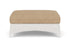 Lloyd Flanders Mandalay Large Ottoman in White with Hayden Sand fabric