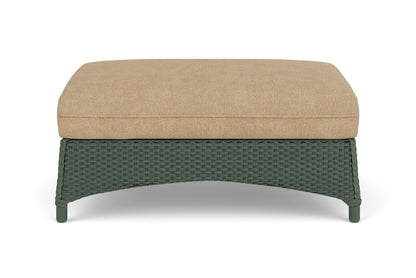 Lloyd Flanders Mandalay Large Ottoman in Spruce with Hayden Sand fabric