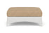 Lloyd Flanders Mandalay Large Ottoman in Matte White with Hayden Sand fabric