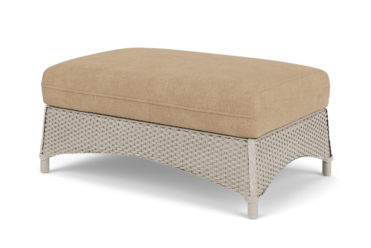 Lloyd Flanders Mandalay Large Ottoman in Linen with Hayden Sand fabric, view 10
