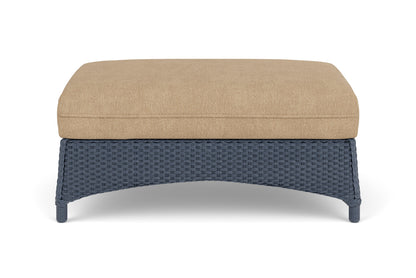 Lloyd Flanders Mandalay Large Ottoman in Denim Blue with Hayden Sand fabric