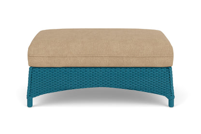Lloyd Flanders Mandalay Large Ottoman in Peacock with Hayden Sand fabric