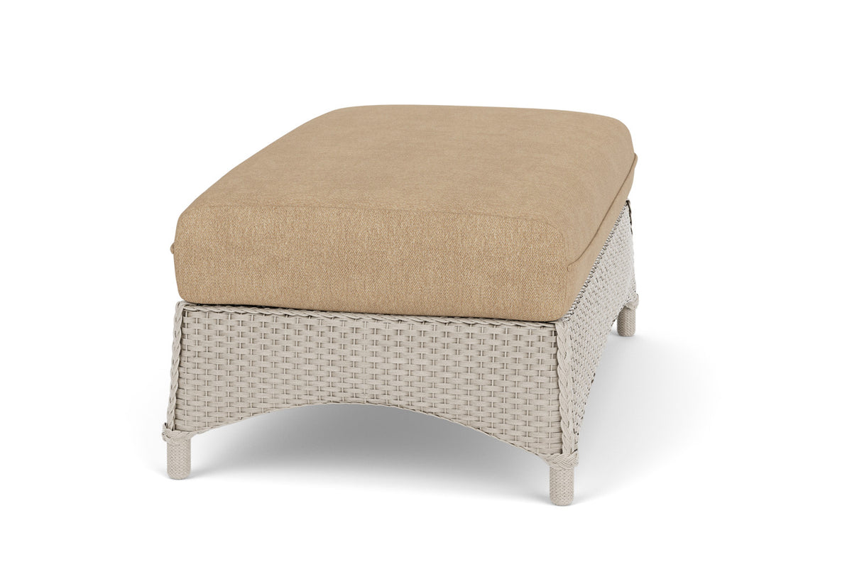 Lloyd Flanders Mandalay Large Ottoman in Linen with Hayden Sand fabric, view 4