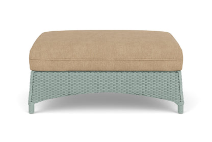 Lloyd Flanders Mandalay Large Ottoman in Sea Glass with Hayden Sand fabric
