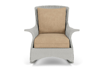 Lloyd Flanders Mandalay Lounge Rocker in Platinum with Hayden Sand fabric