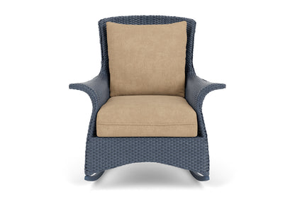 Lloyd Flanders Mandalay Lounge Rocker in Denim Blue with Hayden Sand fabric