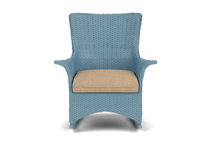Lloyd Flanders Mandalay Porch Rocker in Stillwater with Hayden Sand fabric
