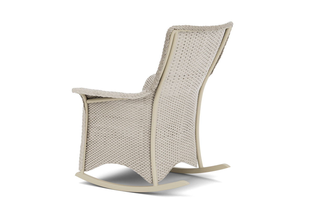 Lloyd Flanders Mandalay Porch Rocker in Linen with Hayden Sand fabric, view 8