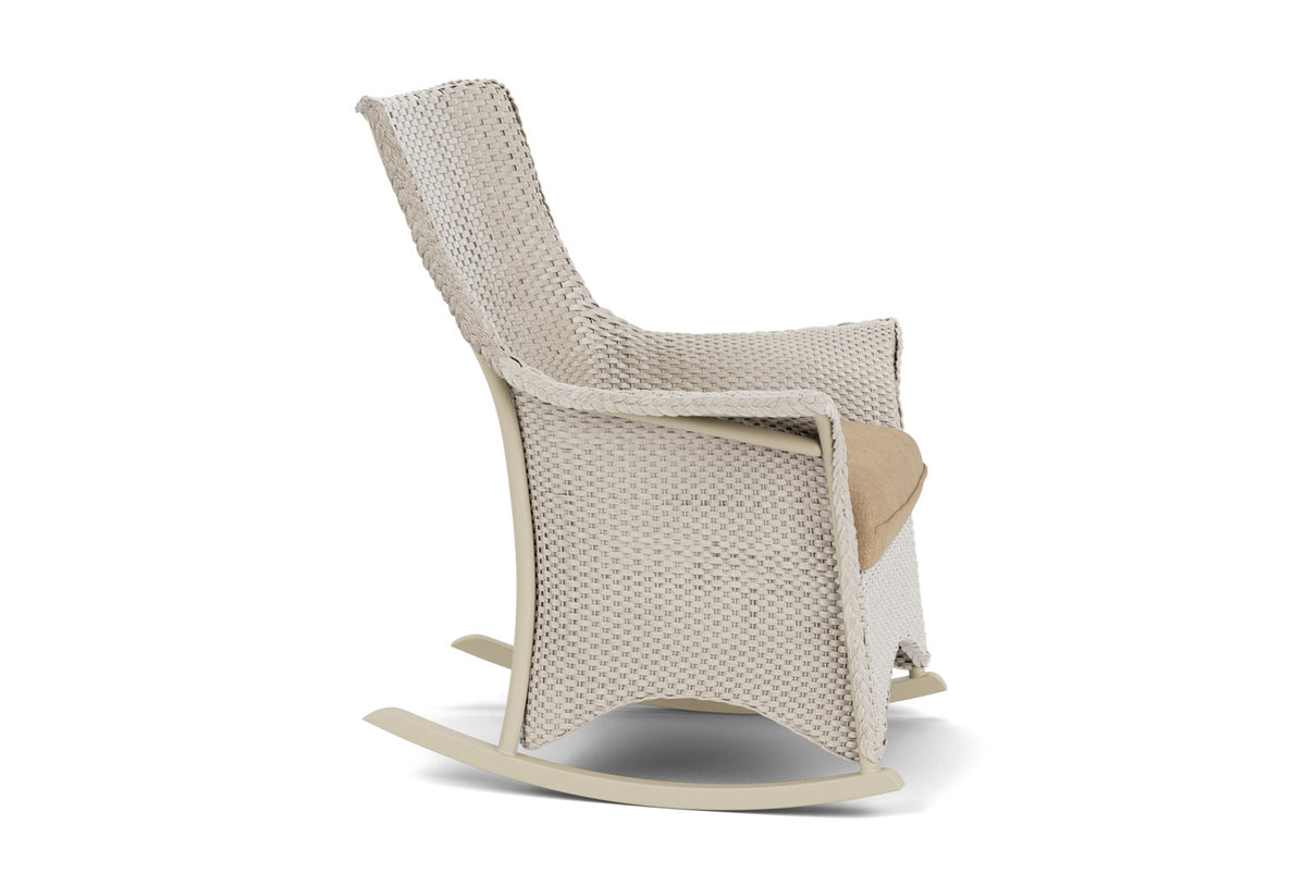 Lloyd Flanders Mandalay Porch Rocker in Linen with Hayden Sand fabric, view 4