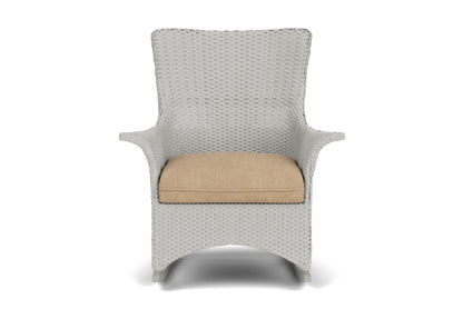 Lloyd Flanders Mandalay Porch Rocker in Platinum with Hayden Sand fabric