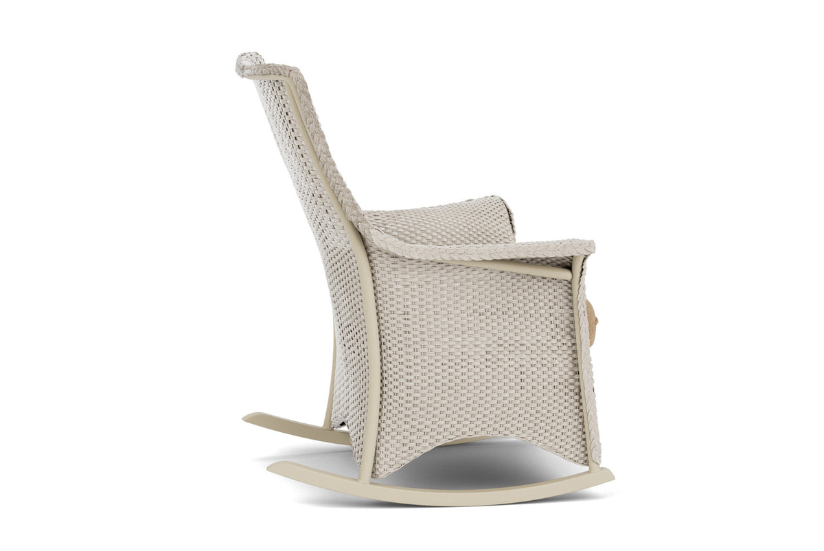 Lloyd Flanders Mandalay Porch Rocker in Linen with Hayden Sand fabric, view 5