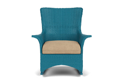 Lloyd Flanders Mandalay Porch Rocker in Peacock with Hayden Sand fabric