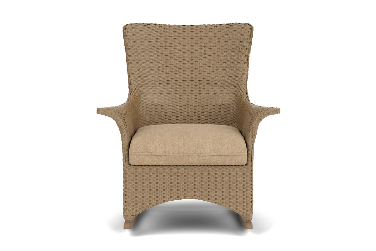 Lloyd Flanders Mandalay Porch Rocker in Fawn with Hayden Sand fabric