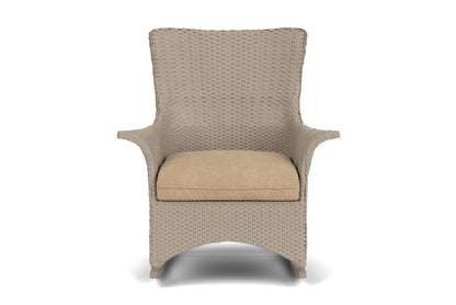 Lloyd Flanders Mandalay Porch Rocker in French Beige with Hayden Sand fabric