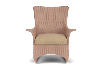 Lloyd Flanders Mandalay Porch Rocker in Rosewood with Hayden Sand fabric