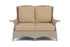 Lloyd Flanders Mandalay Conversation Set in French Beige with Hayden Sand fabric